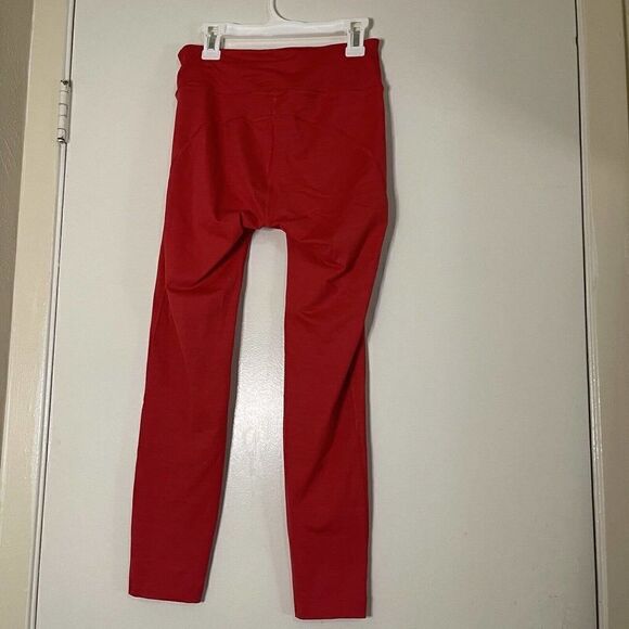 OUTDOOR VOICES Flex Crop Legging red orange workout leggings size small - Picture 4 of 6